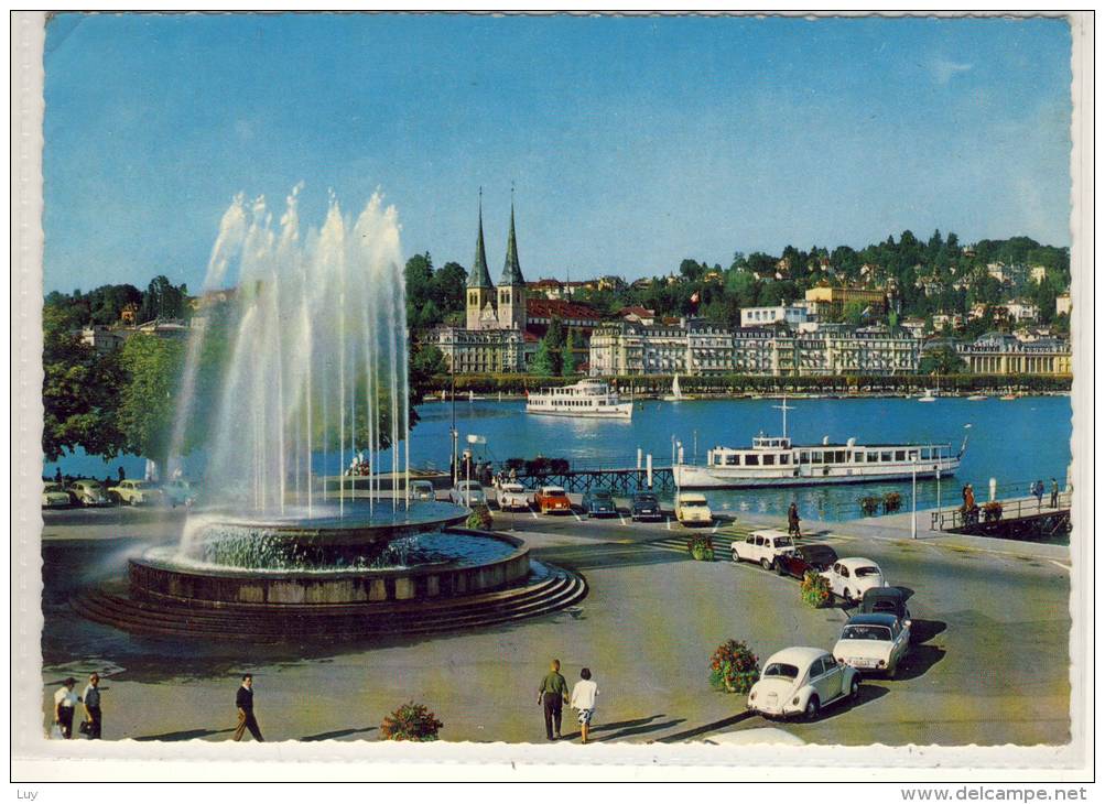 LU - LUZERN, Wagenbachbrunnen, Fontaine , Gel. 1973 V. Hochdorf, Schöner Stempel - Hochdorf