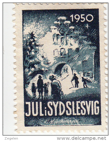 Denemarken: Kerstvignetten Sydslesvig Julemarke 1950 Cat 125.00 DKK - Emissions Locales