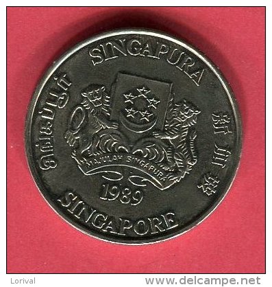 SINGAPOUR ANNEE DU SERPENT  10 DOLLARS 1989 TTB/SUP 20 - Singapour