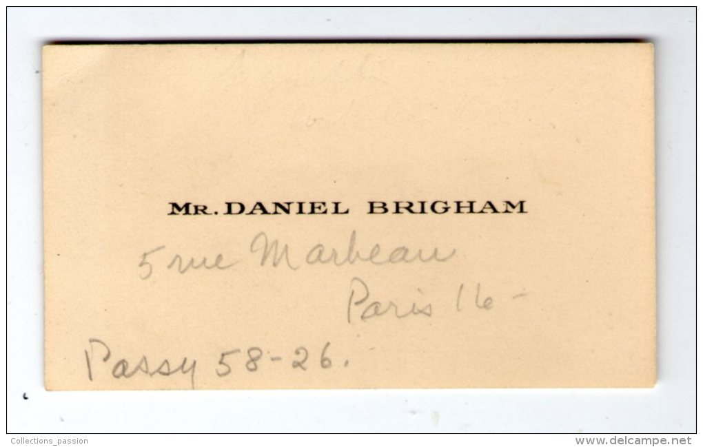 Carte De Visite ,Mr DANIEL BRIGHAM , PARIS - Visiting Cards