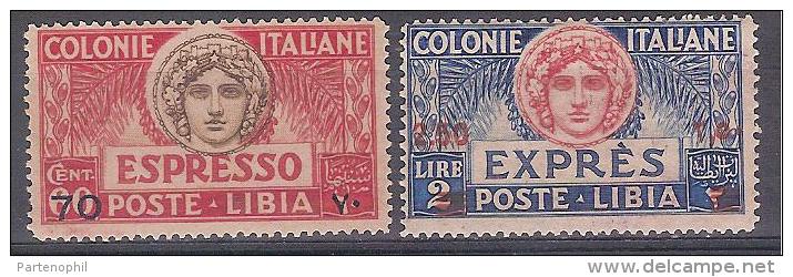 ** 1926  LIBIA ESPRESSO  MNH NUOVI (SASS. E9/E10) CAT. € 75,00 - Libya