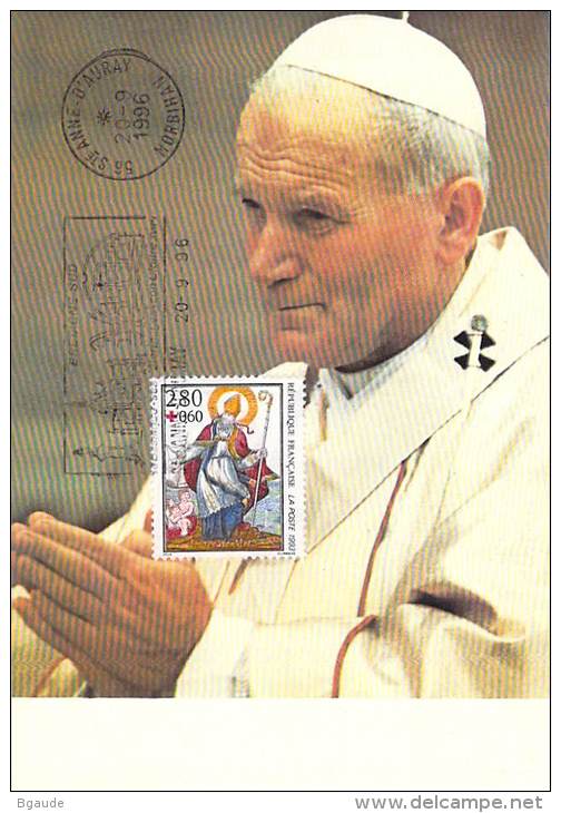 FRANCE  CATHOLIQUE VOYAGE  PAPE  JEAN PAUL II   Pope John Paul II Papst Johannes Paul II  PAPA Jonas Paulius II - Covers & Documents