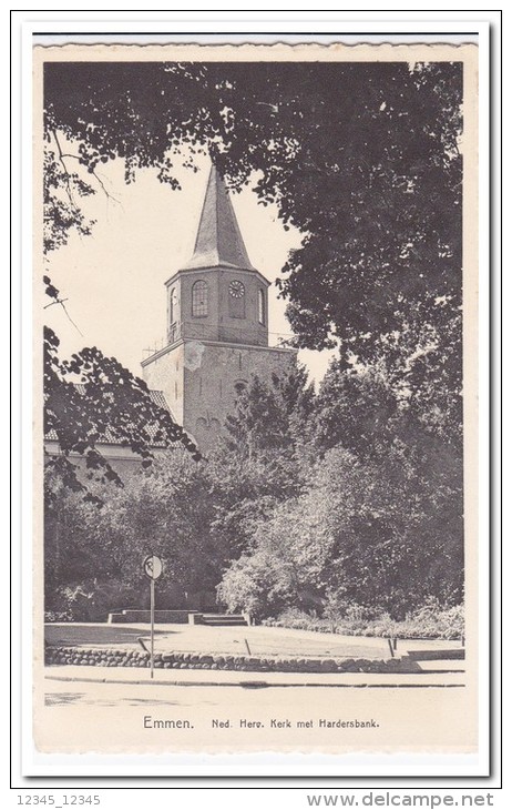 Emmen, Ned. Herv. Kerk Met Hardersbank - Emmen