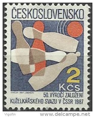 CSR 1987-2896 SPORT, CZECHOSLOVAKAI, 1 X 1v, MNH - Petanca