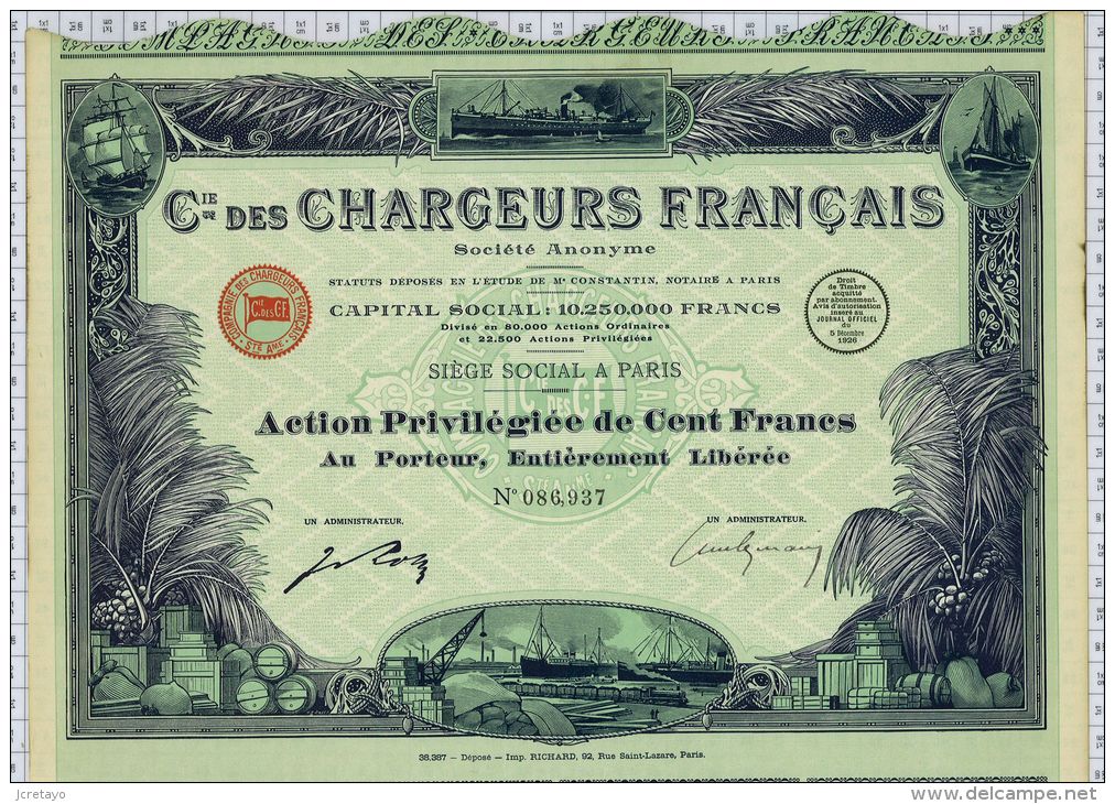 Cie Des Chargeurs Français - Navy