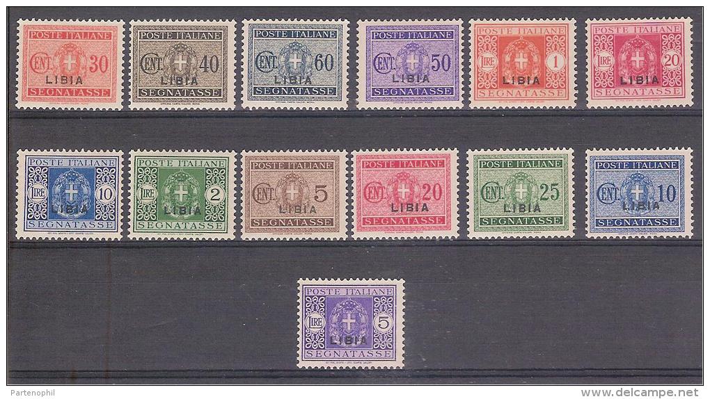 * 1934 LIBIA SEGNATASSE  MH LINGUELLATI (SASS. 12/24 ) CAT. &euro; 280,00 - Libya