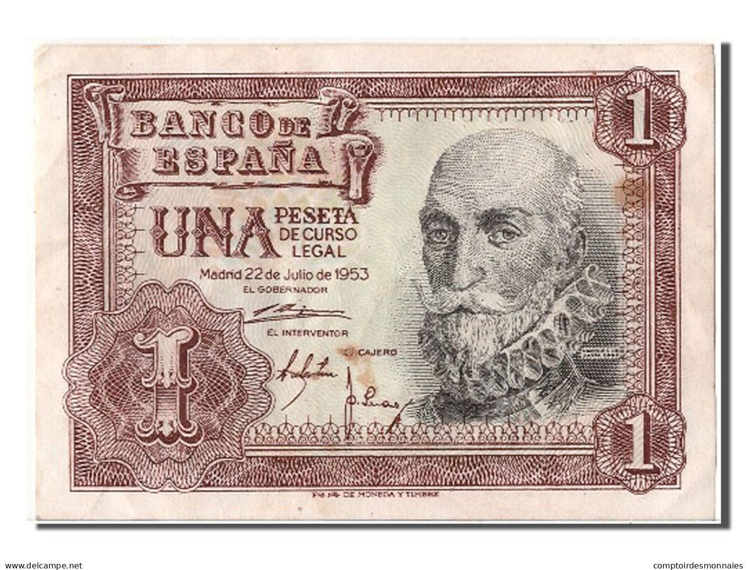 Billet, Espagne, 1 Peseta, 1953, 1953-07-22, SUP - 1-2 Pesetas