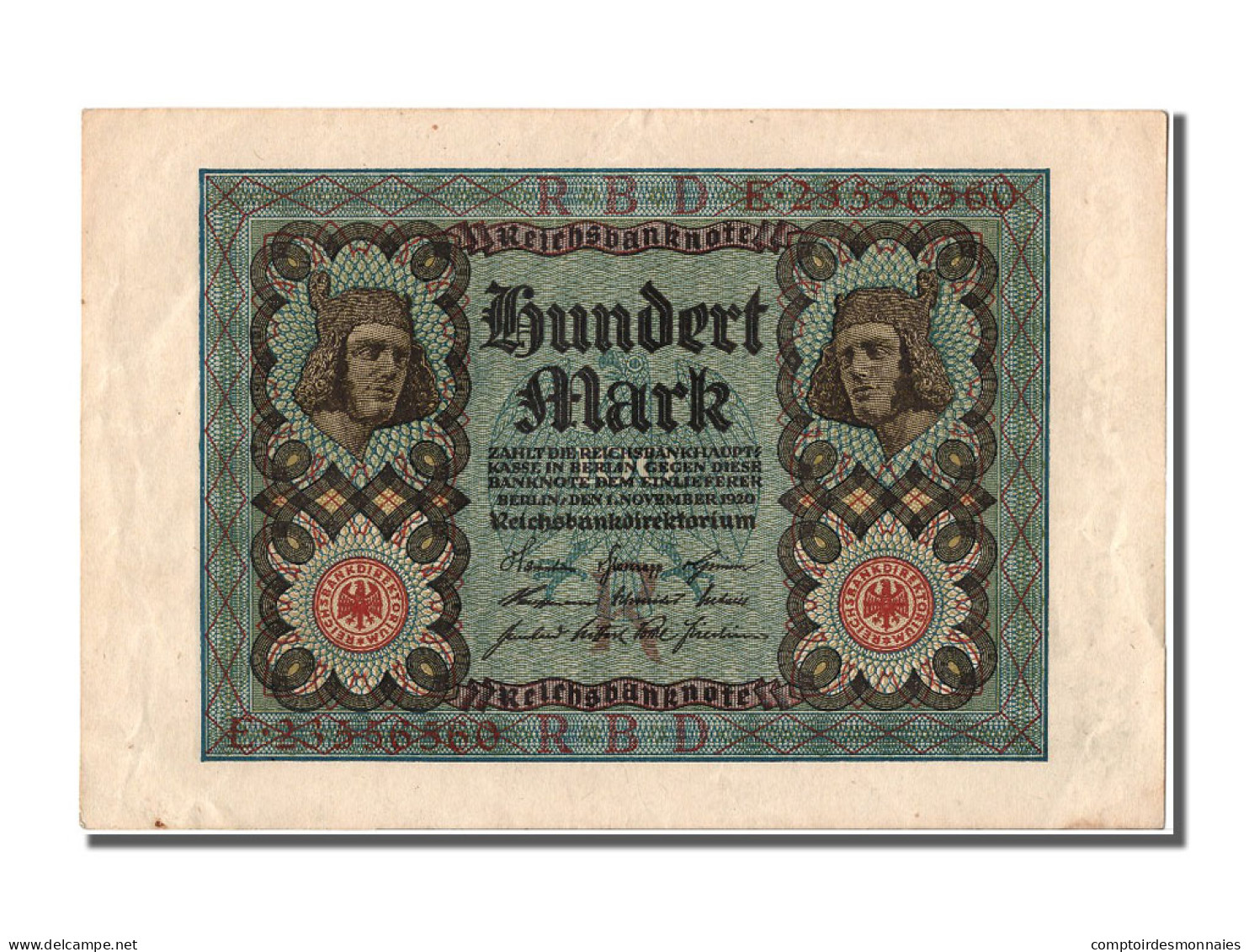 Billet, Allemagne, 100 Mark, 1920, 1920-11-01, SUP - 100 Mark