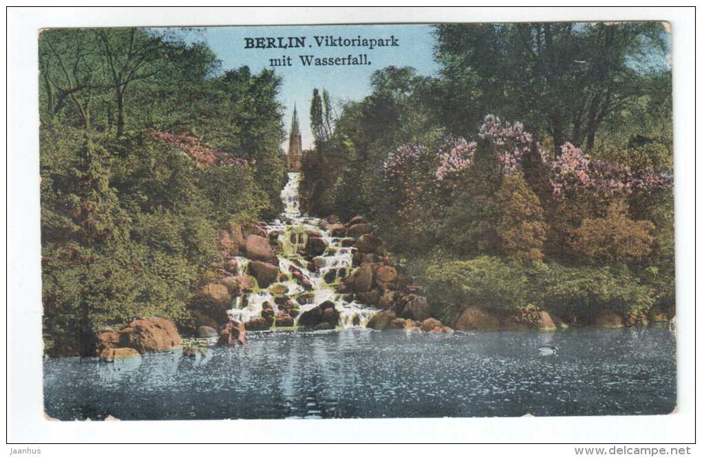 Viktoriapark Mit Wasserfall - Waterfall - Berlin - Germany - 147 Gustav Mandel - Old Postcard - Unused - Kreuzberg