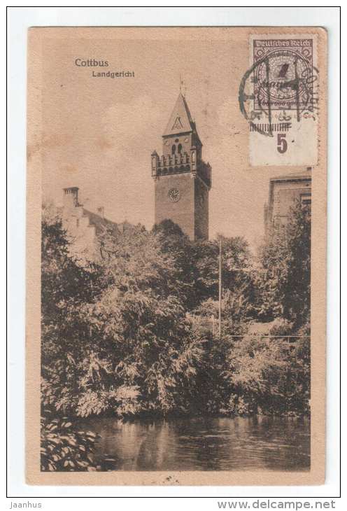 Landgericht - Cottbus - Germany - 18 - Old Postcard - Sent From Germany Cottbus To Estonia Tallinn - Used - Cottbus