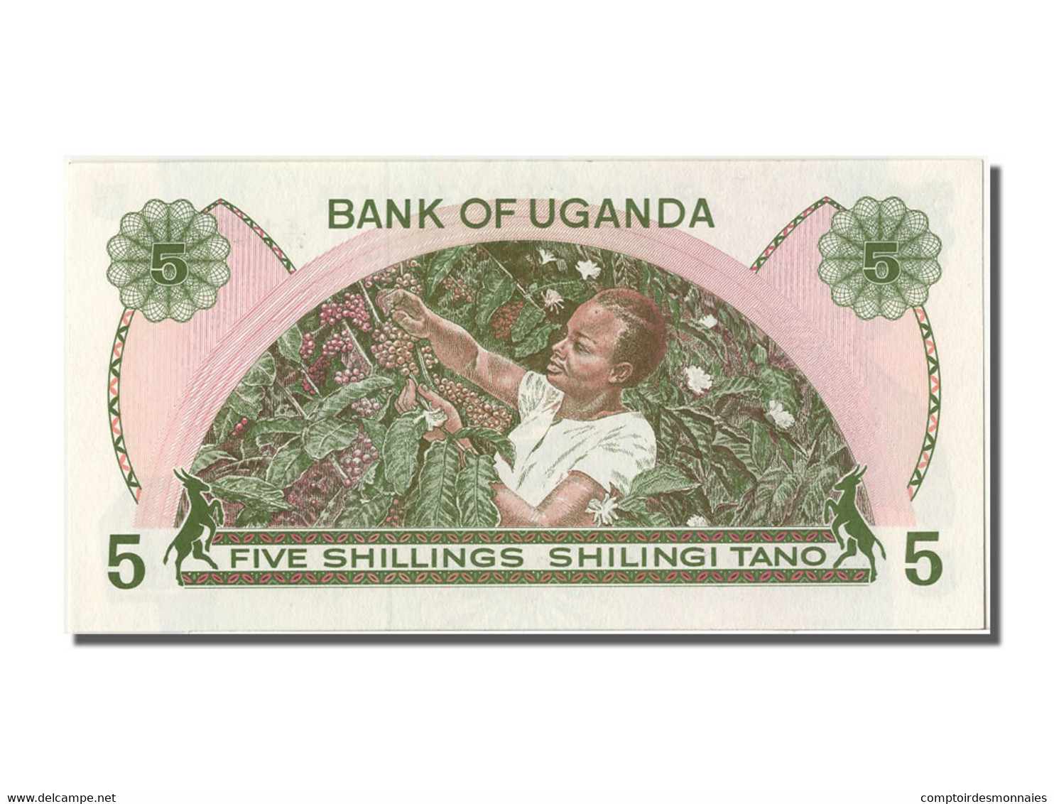 Billet, Uganda, 5 Shillings, NEUF - Uganda