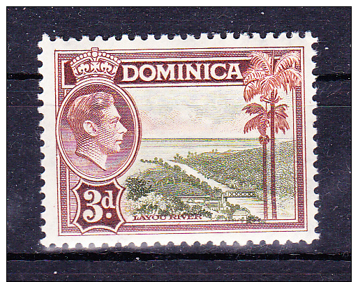 DOMINICA   1938 , Def´s Set  King G VI    3 D   , Y&T  #   97   Cv   0.35  E , * MH , VF - Dominica (...-1978)