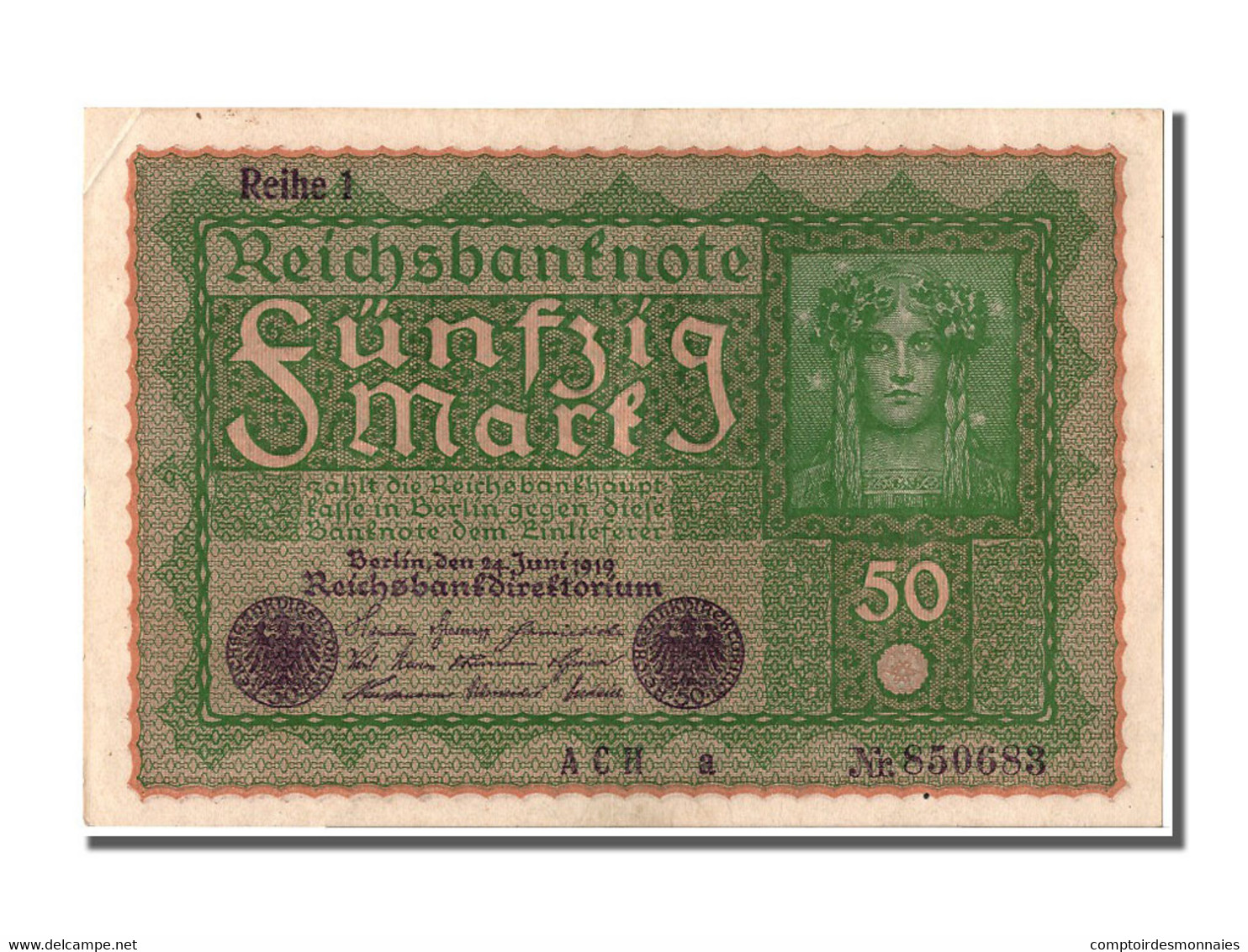 Billet, Allemagne, 50 Mark, 1919, 1919-06-24, SUP - 50 Mark