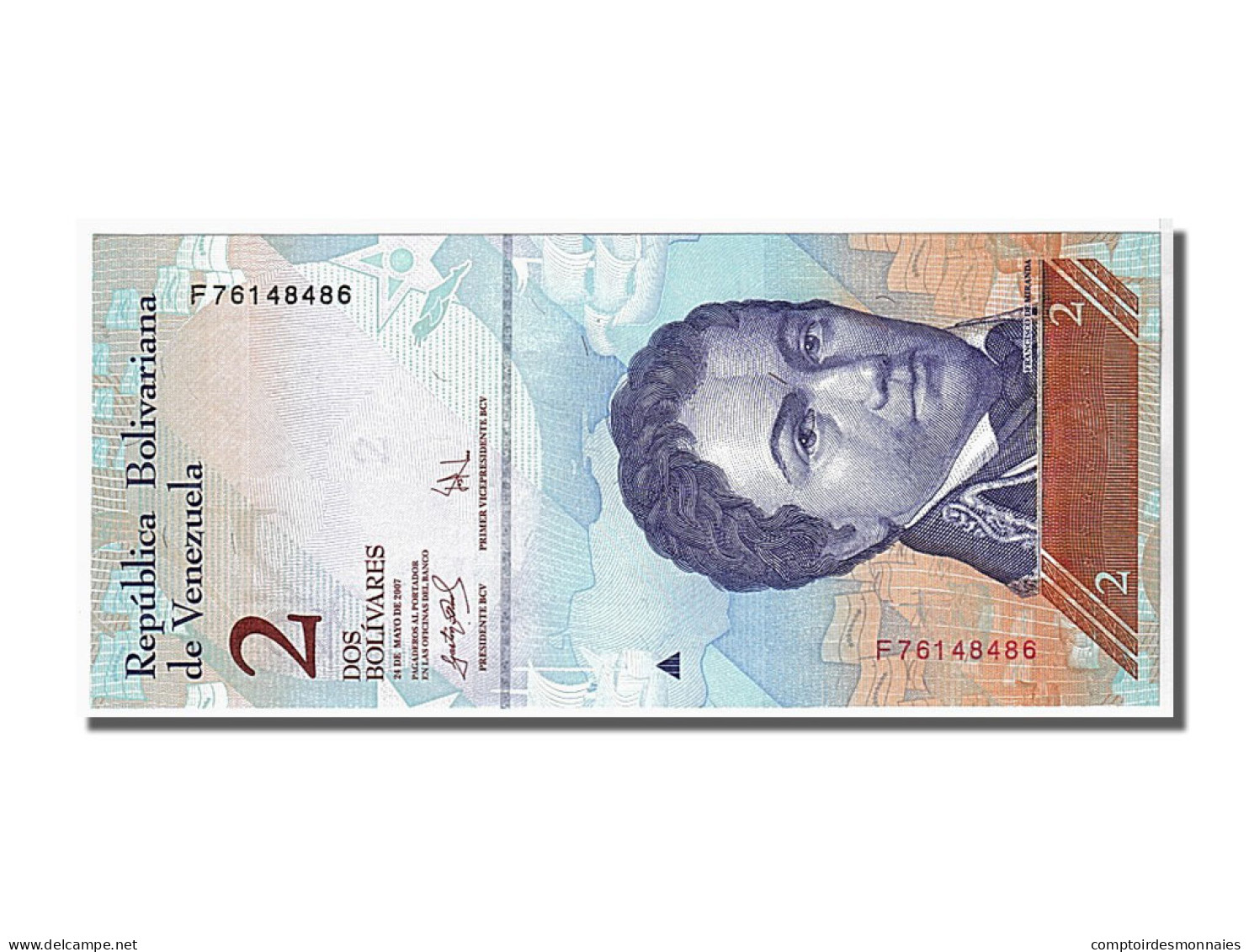 Billet, Venezuela, 2 Bolivares, 2007, NEUF - Venezuela