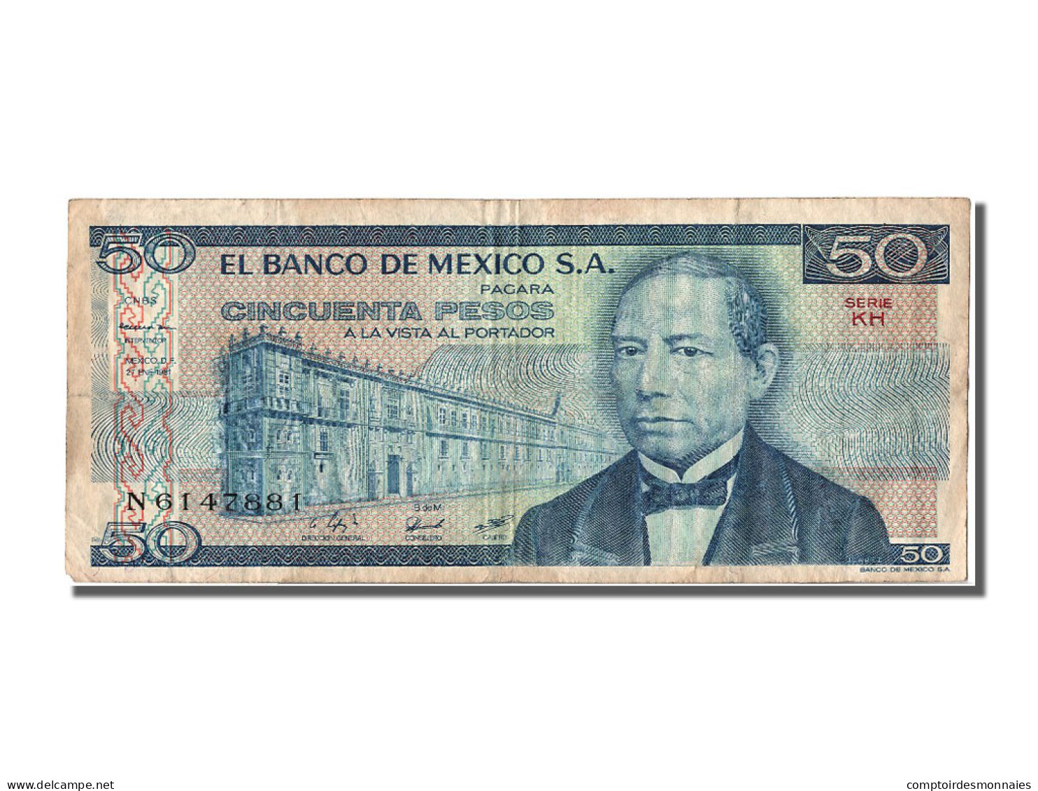 Billet, Mexique, 50 Pesos, 1981, 1981-01-27, TB+ - Mexique