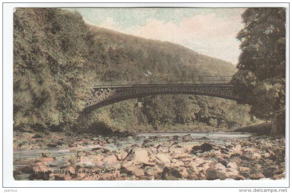 Waterloo Bridge - Bettws Y Ceed - Wales - UK - Old Postcard - Sent To USA 1906 - Used - Caernarvonshire