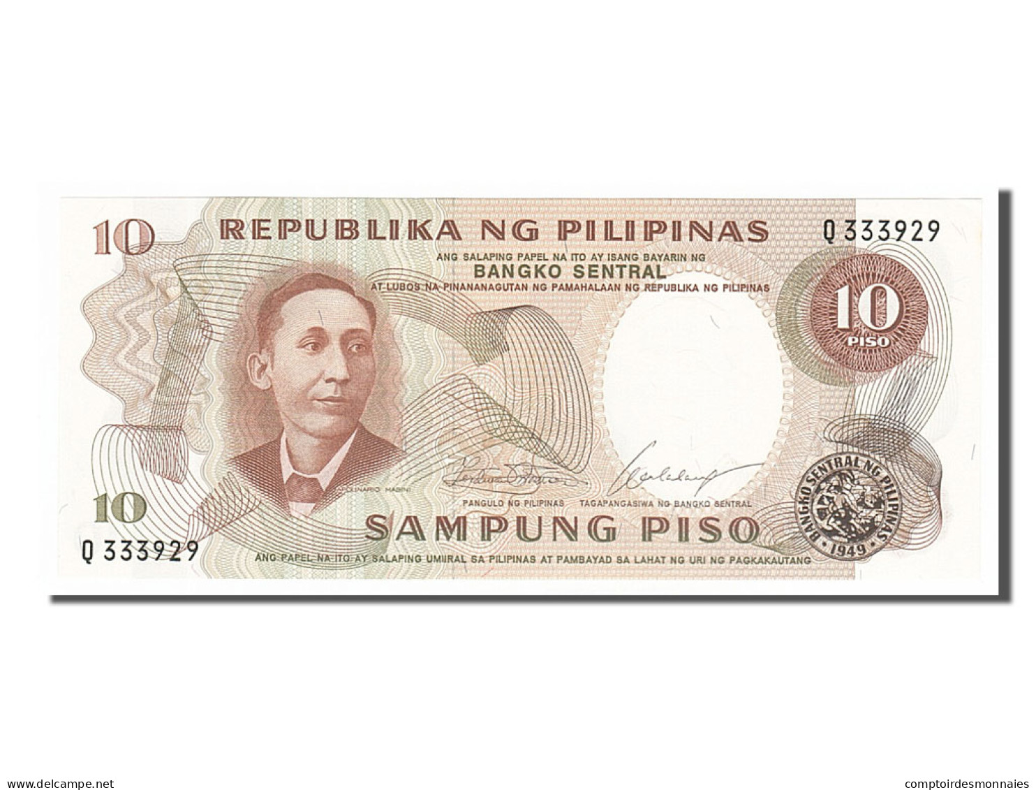 Billet, Philippines, 10 Piso, 1969, NEUF - Filipinas