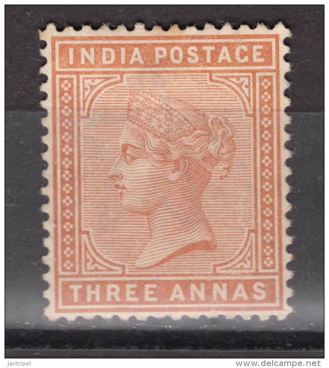 BR INDIA  1882  QV   9P & 2 A    MH &MH NO GUM - 1882-1901 Empire