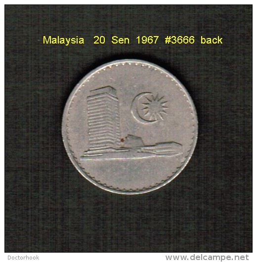 MALAYSIA    20  SEN  1967  (KM # 4) - Malaysie