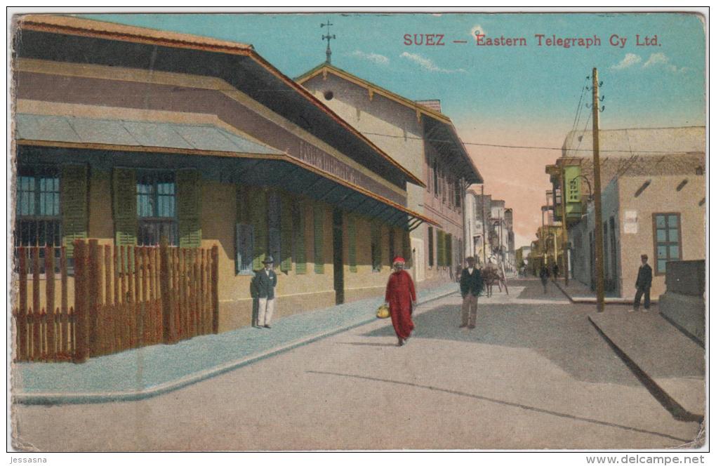 AK - Suez - Strassenansicht 1920 - Sues