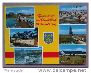 A066 - Nordseeheil- Und Schwefelbad ST. PETER-ORDING 6 Ansichten Leuchtturm Sturmflut Usw - St. Peter-Ording