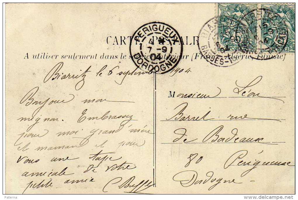 1341  Postal Biarritz 1904   Francia - 1900-29 Blanc