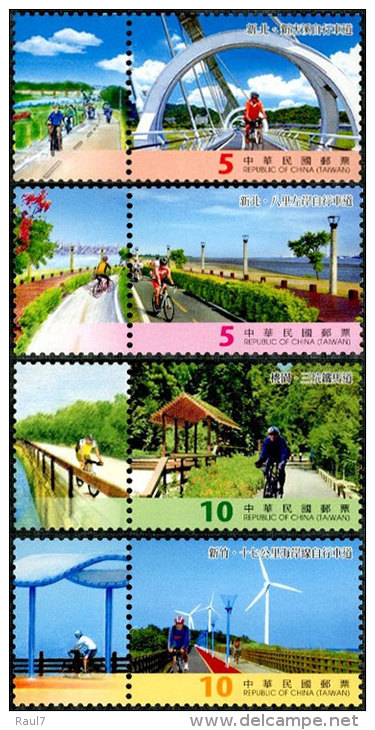 TAIWAN 2013 - Vélos, Pistes Pour Les 2 Roues - 4val Neuf // Mnh - Unused Stamps