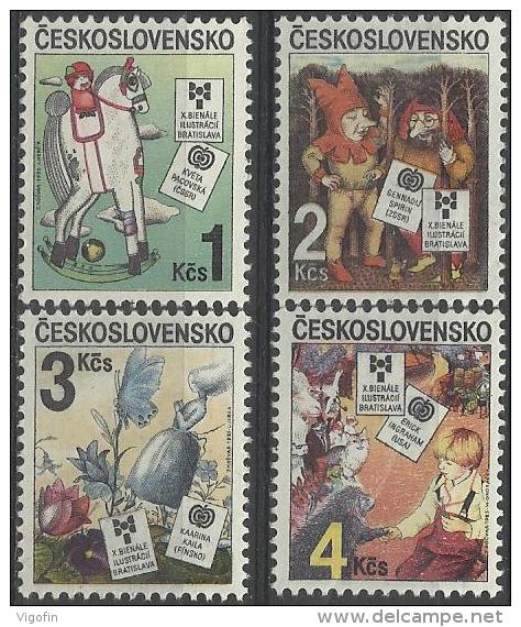 CSR 1985-2827-30 BIENALE ILUSTRATION, CZECHOSLOVAKAI, 1 X 4v, MNH - Märchen, Sagen & Legenden