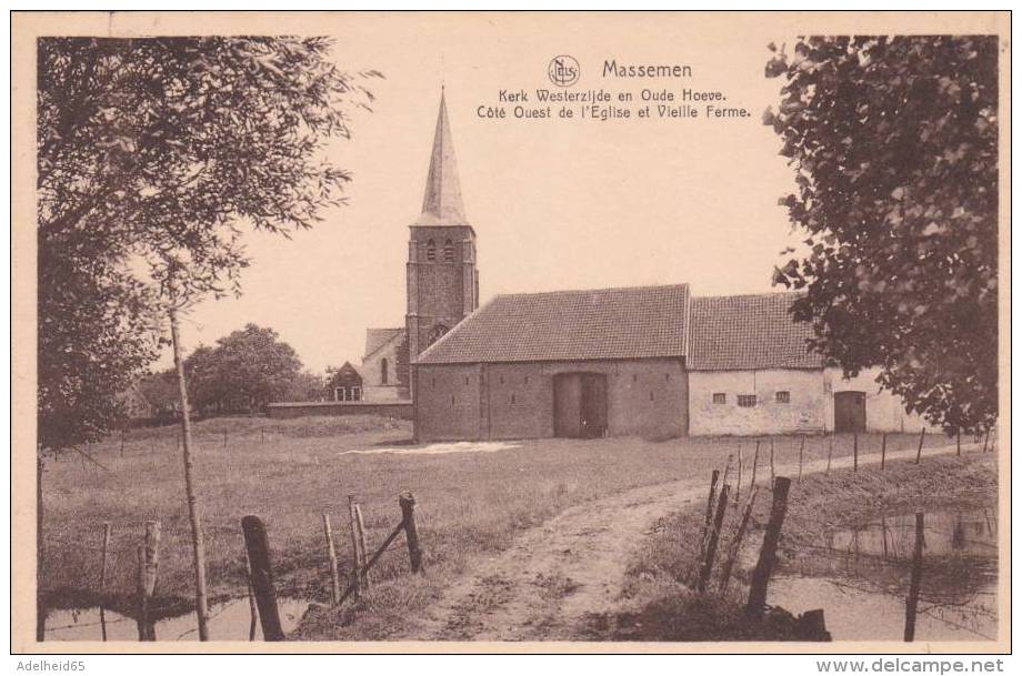 AZE20/  Massemen Kerk Westerzijde En Oude Hoeve, Uitg. Bockstaele Dorp 37, S.A.M. - Wetteren