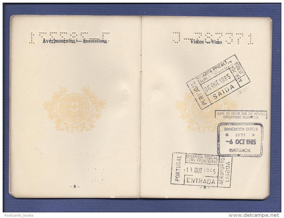 PASSEPORT / PASSPORT 1985 Passaporte De Portugal. Cancels. 36 Pages - Unclassified