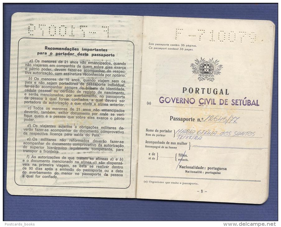 PASSEPORT / PASSPORT 1977 Passaporte Portugal. Valid For All COUNTRIES. Cancel GERMANY Federal Republic - Unclassified