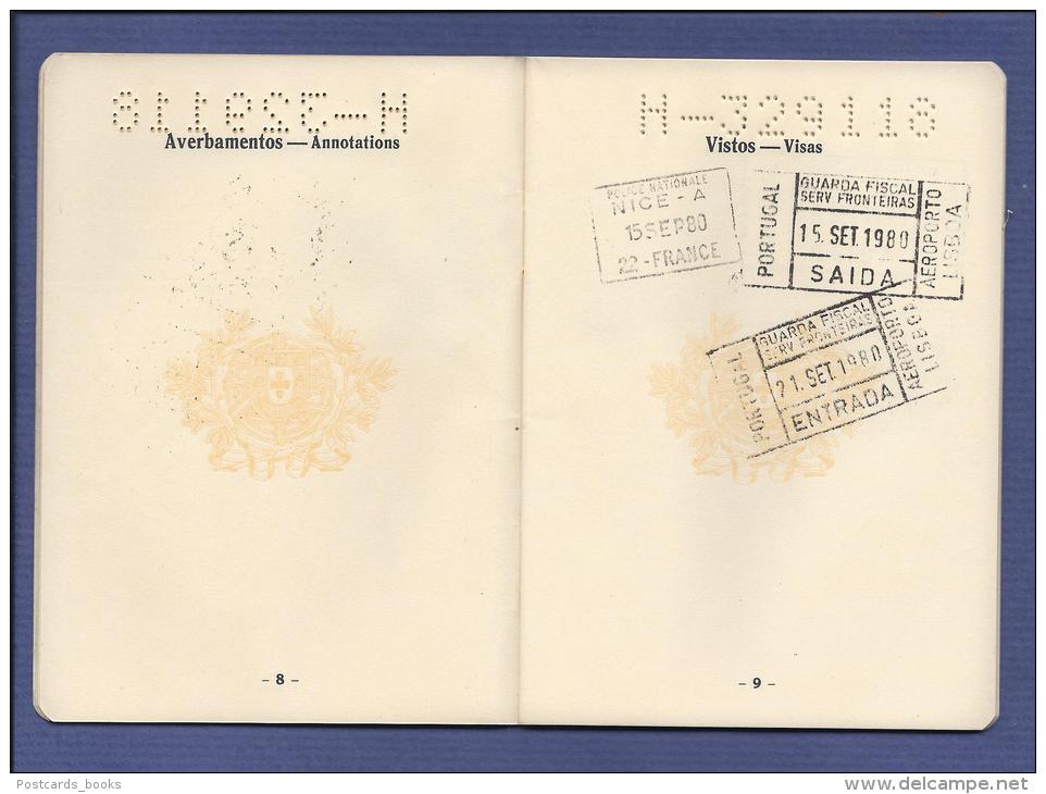 PASSEPORT / PASSPORT 1979 Passaporte Portugal. Valid For All COUNTRIES. Cancel Airports NICE / LISBOA - Unclassified