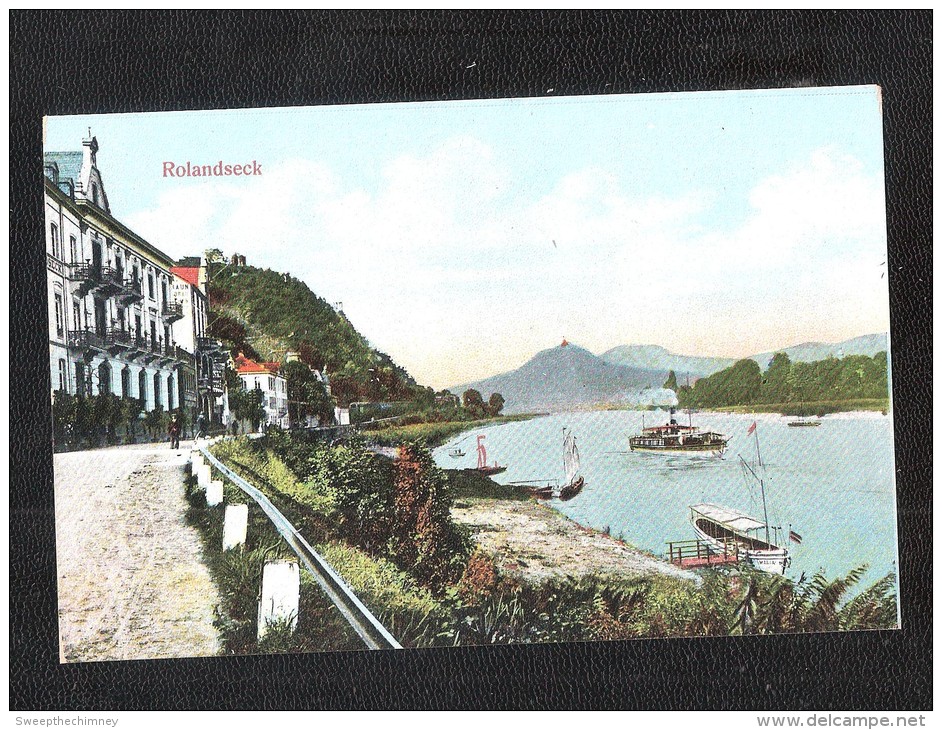 Alte Ansichtskarte Aus Rolandseck Rhein Mit Hotel Bellevue ? Rheinfähre ? SHIP DAMPFER BOAT  &#8203; - Bad Neuenahr-Ahrweiler