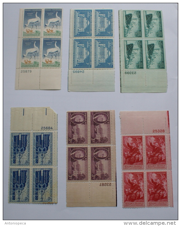 USA 1940S INTERESTIG LOT 6 BLOCKS MNH** - Nuovi