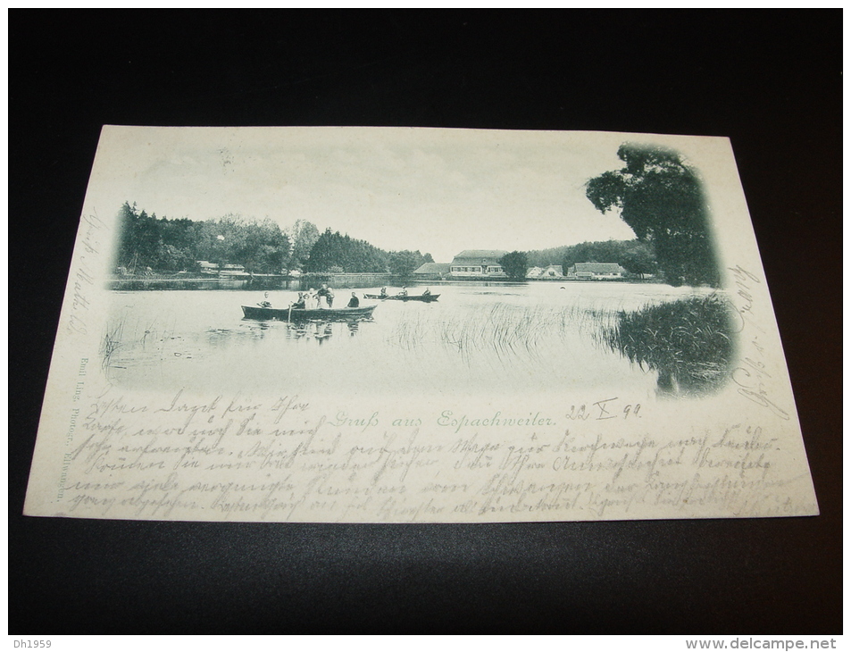 GRUSS AUS ESPACHWEILER BAHN-POST ED EMIL LING PHOTOGRAPHIE ELLWANGEN  1899 Nach GÖPPINGEN - Ellwangen