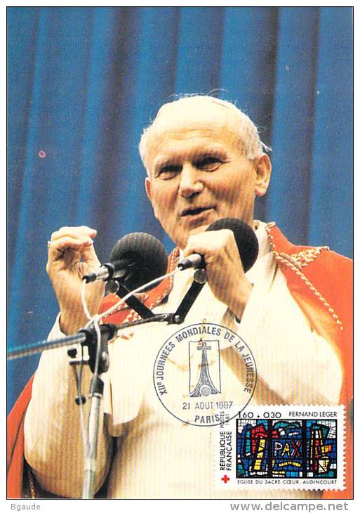 FRANCE CATHOLIQUE VOYAGE  PAPE  JEAN PAUL II   Pope John Paul II Papst Johannes Paul II  PAPA Jonas Paulius II - Covers & Documents