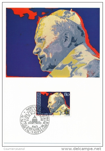 Pape Jean Paul II - 2 Cartes Suisse 1984 - 2 Cartes Liechtenstein 1983-1985 - Papes