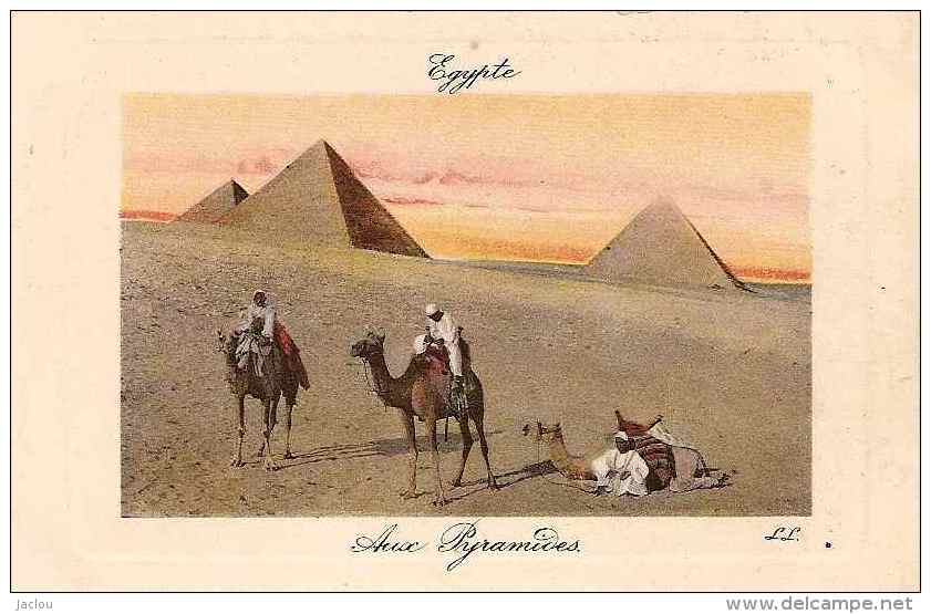 EGYPTE - AUX PYRAMIDES,ET SES CHAMEAUX,COULEUR16458 - Pyramiden