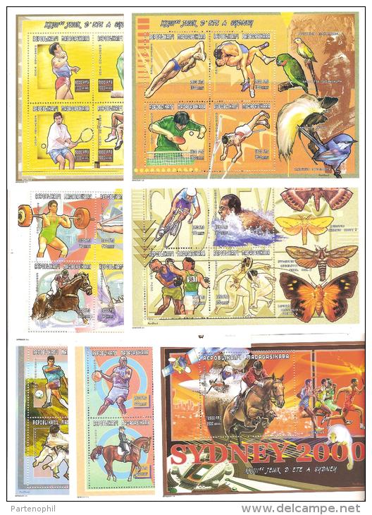 1999 MADAGASCAR OLIMPIC GAMES SYDNEY MNH (YVERT 1791A/Z+BF128) SHEETS - Zomer 2000: Sydney