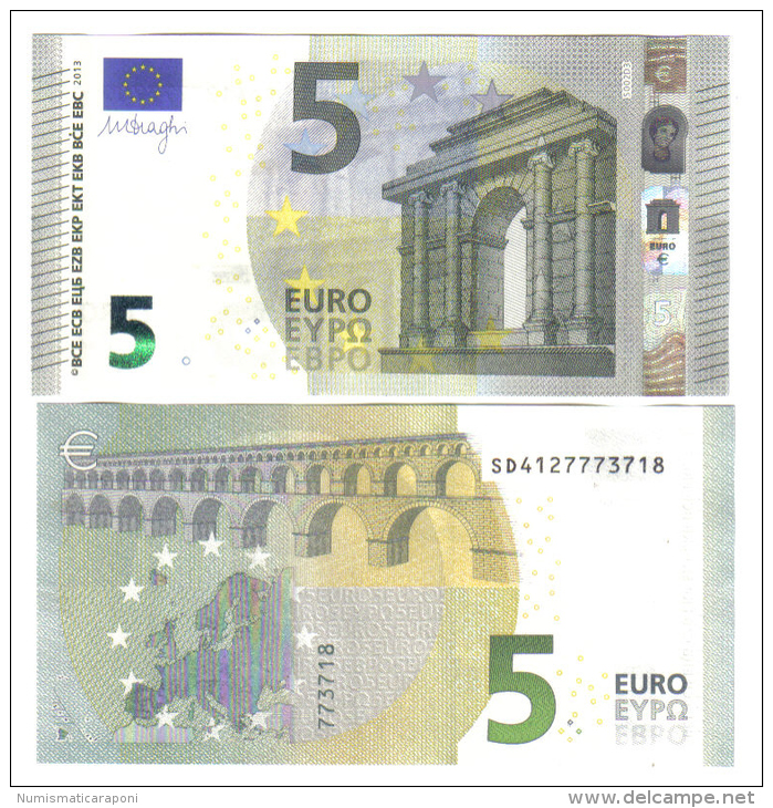 NEW 5 € 2013 ITALIA Italie SERIE SD Mario Draghi FDS UNC DA MAZZETTA Soudoyer S002D3 Cod.€.150 - 5 Euro