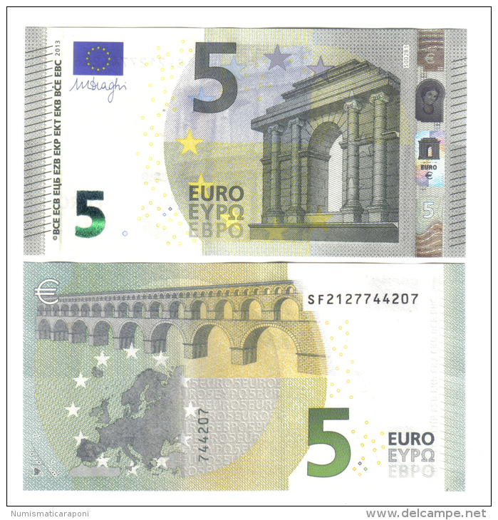 NEW 5 € 2013 ITALIA Italie SERIE SF Mario Draghi FDS UNC DA MAZZETTA Soudoyer S002B1 Cod.€.154 - 5 Euro
