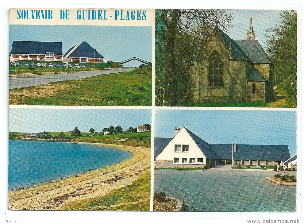 Cpsm: 56 GUIDEL Village Vacances D'Air France (Multivues, Plage Du Bas Pouldu) 1969  N° 405 - Guidel