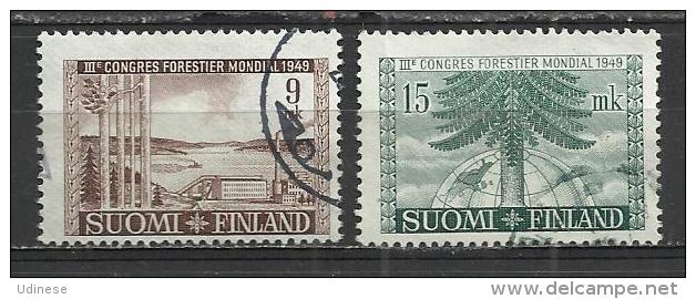 FINLAND 1949 - FOREST CONFERENCE - CPL. SET - USED OBLITERE GESTEMPELT USADO - Used Stamps
