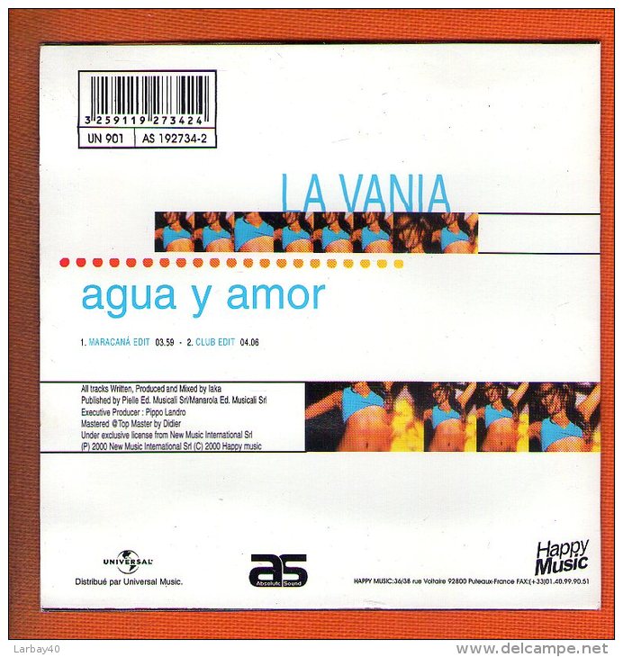 1 Cd 2 Titres Agua Y Amor La Vania - World Music