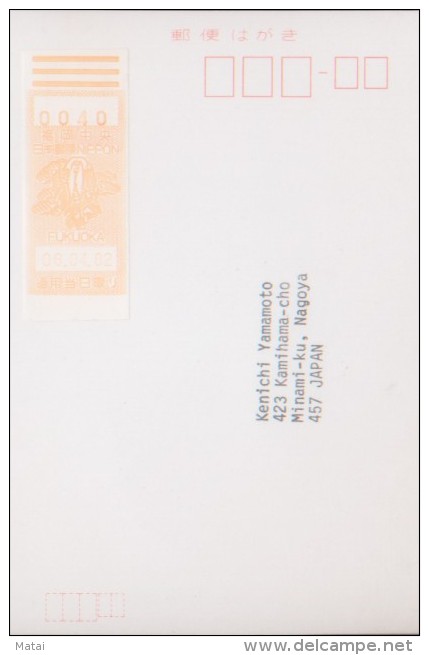 JAPAN WITH METER LABEL POSTCARD - Unused Stamps