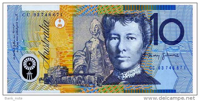 AUSTRALIA 10 DOLLARS 1993 FRASER & EVANS Pick 52a XF - 1992-2001 (polymer Notes)