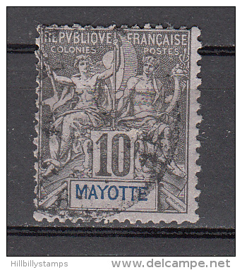 Mayotte     Scott No. 5  Used    Year  1892 - Used Stamps