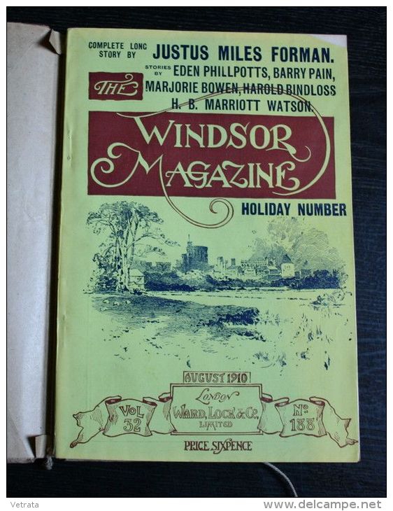 Windsor Magazine N° 188 : Justus M.Forman, Eden Phillpotts, Barry Pain, Marjorie Pain. 1910 - Littéraire