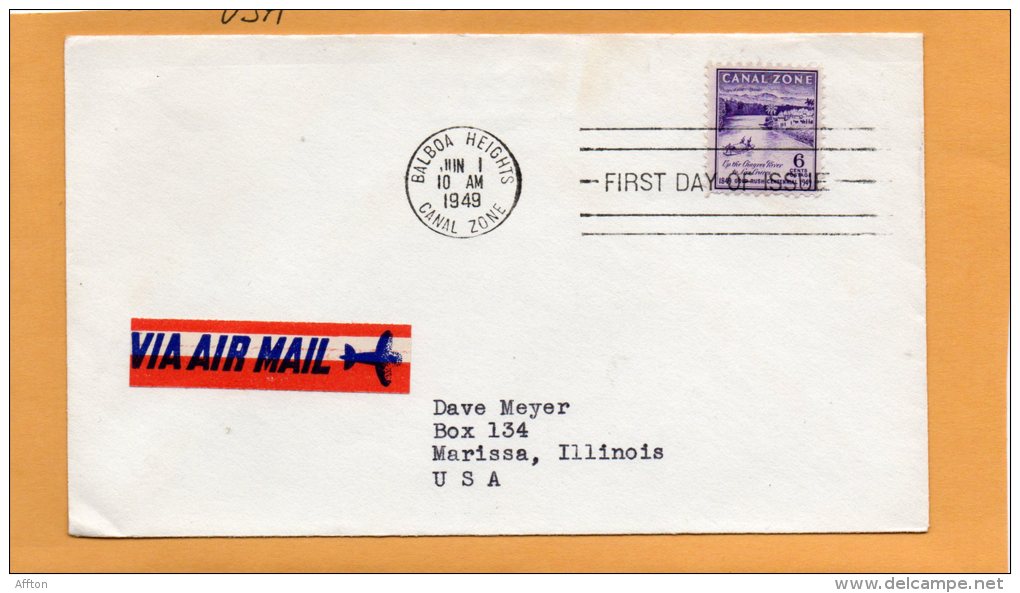 Canal Zone 1949 FDC - Canal Zone