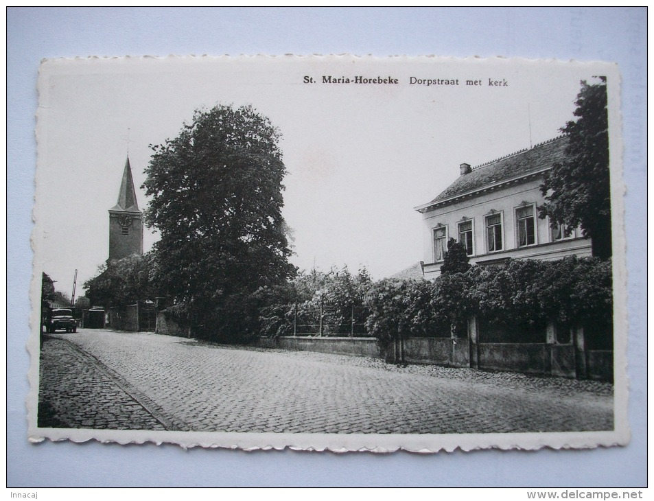 Ma Réf: 55-6-7.        SINT-MARIA-HOREBEKE                       Dorpstraat Met Kerk. - Horebeke